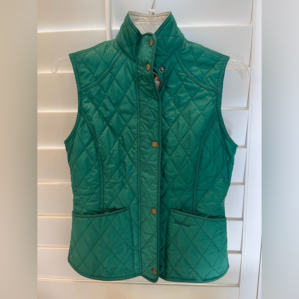 Barbour Kelly Green Quilted Vest